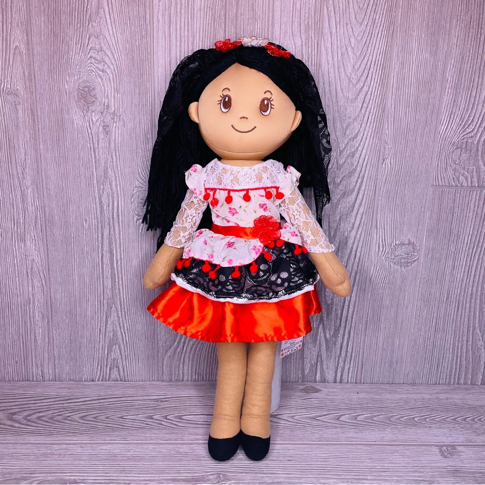 Nwt decorative rag doll 20” day of the dead 
Dia de los muertos doll plush